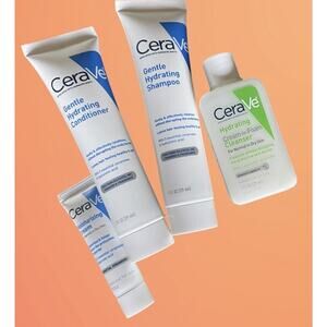 Lot Of 4 Travel Size CeraVe Moisturizing Cream, Cleanser, Shampoo & Conditioner